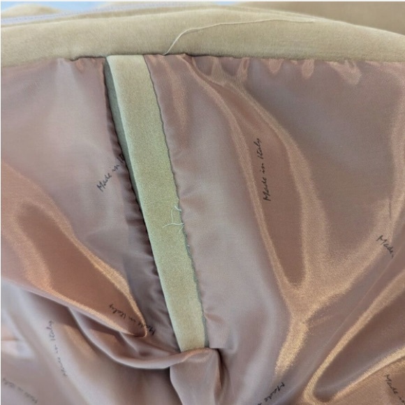 Armani Collezioni Men's Tan Suede Full Zip Bomber Jacket Made In Italy (L) NWOT - Picture 4 of 8